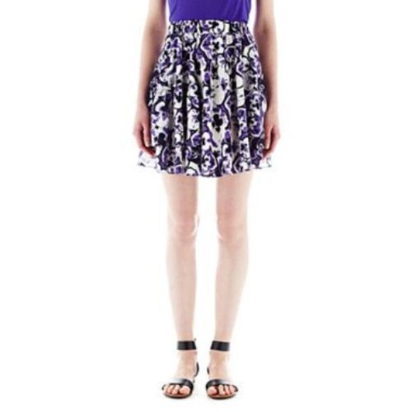 Joe Fresh Elastic Waist Flared Skirt New MSRP $44.00 Size XS, S, M, L,XL - Picture 2 of 4